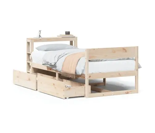 Gulta Bez Matrača, 90X190 Cm, Priedes Masīvkoks Vidaxl