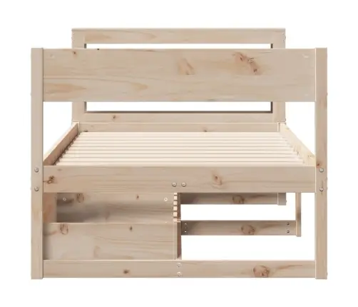 Gulta Bez Matrača, 90X190 Cm, Priedes Masīvkoks Vidaxl