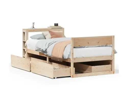 Lovos Rėmas Su Be Čiužinio, 75X190cm Pušies Masyvas