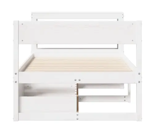 Voodiraam Ilma Madratsita, Valge, 75 X 190 cm Männipuit