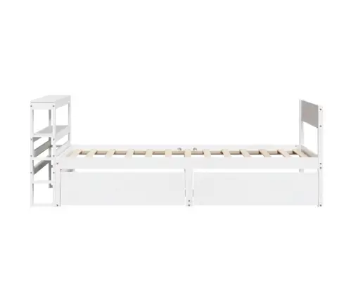 Voodiraam Ilma Madratsita, Valge, 75 X 190 cm Männipuit