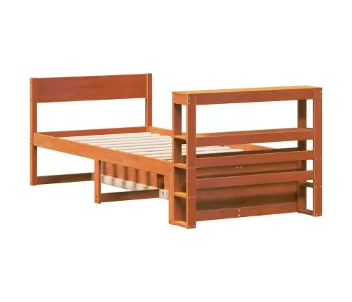 Gulta Bez Matrača, Vaska Brūnas, 90X190 Cm, Priedes Masīvkoks Vidaxl