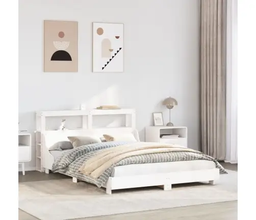 Voodiraam Ilma Madratsita, Valge, 160 X 200 cm Männipuit