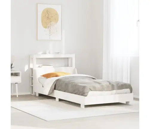 Lovos Rėmas Be Čiužinio, Baltas, 90X200cm Pušies Masyvas