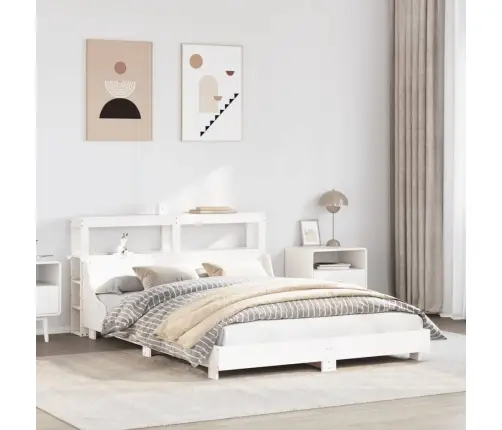 Voodiraam Ilma Madratsita, Valge, 120 X 190 cm Männipuit