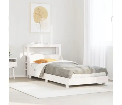 Voodiraam Ilma Madratsita, Valge, 90 X 190 cm Männipuit