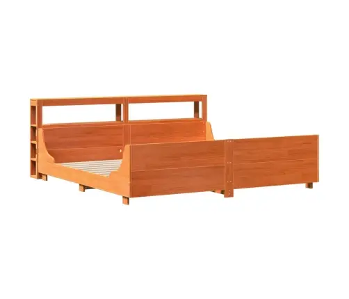 Gulta Bez Matrača, Vaska Brūnas, 200X200 Cm, Priedes Masīvkoks Vidaxl