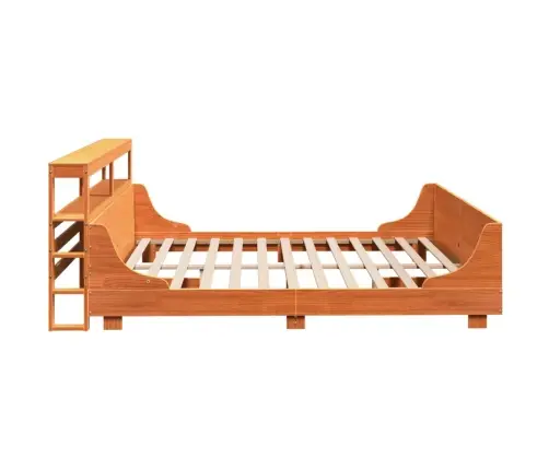 Gulta Bez Matrača, Vaska Brūnas, 200X200 Cm, Priedes Masīvkoks Vidaxl