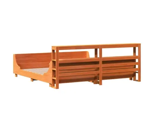 Voodiraam Ilma Madratsita, Vahapruun, 180 X 200 cm Männipuit