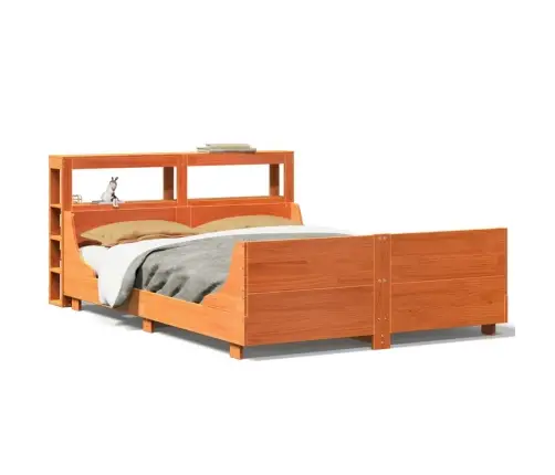 Voodiraam Ilma Madratsita, Vahapruun, 120 X 200 cm Männipuit