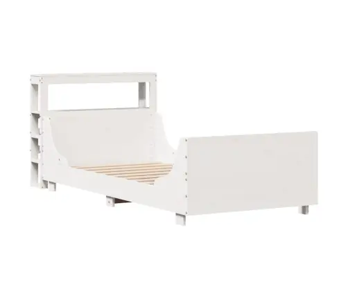 Voodiraam Ilma Madratsita, Valge, 90 X 200 cm Männipuit