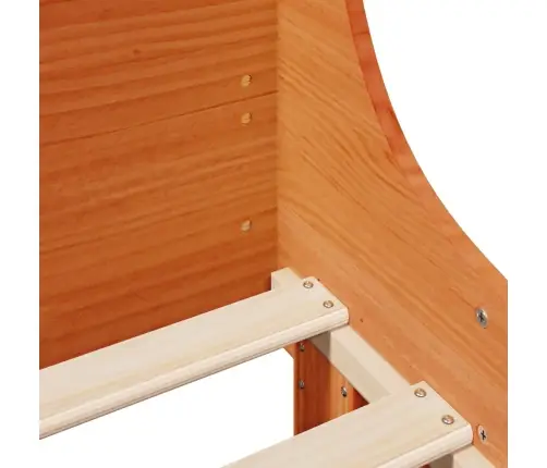 Gulta Bez Matrača, Vaska Brūnas, 135X190 Cm, Priedes Masīvkoks Vidaxl