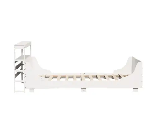 Gulta Bez Matrača, Balts, 90X190 Cm, Priedes Masīvkoks Vidaxl