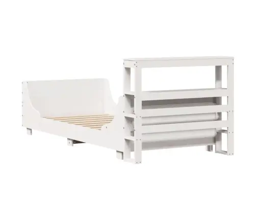 Voodiraam Ilma Madratsita, Valge, 75 X 190 cm Männipuit