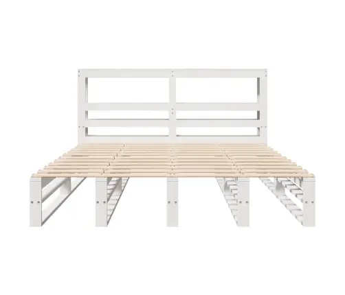 Voodiraam Ilma Madratsita, Valge, 140 X 200 cm Männipuit