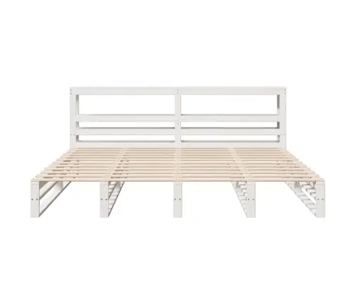 Gulta Bez Matrača, Balts, 180X200 Cm, Priedes Masīvkoks Vidaxl