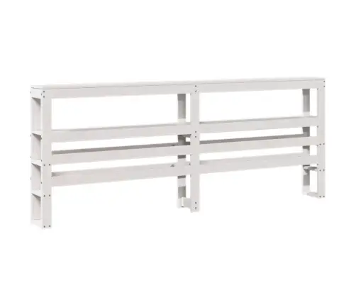 Gulta Bez Matrača, Balts, 200X200 Cm, Priedes Masīvkoks Vidaxl