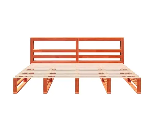Lovos Rėmas Be Čiužinio, Vaško Rudas, 200X200cm Pušies Masyvas