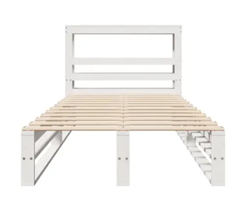 Lovos Rėmas Su Be Čiužinio, Baltas, 75X190cm Pušies Masyvas