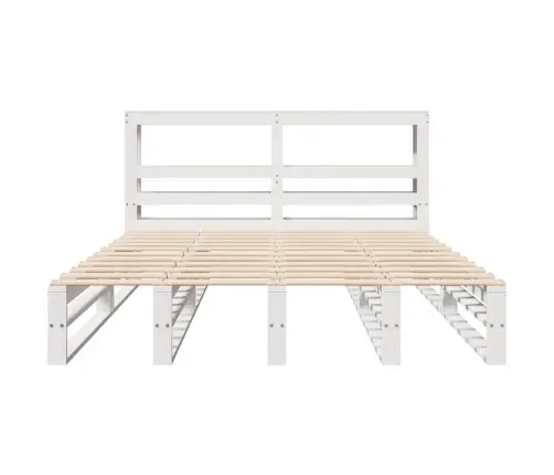 Lovos Rėmas Be Čiužinio, Baltas, 135X190cm Pušies Masyvas
