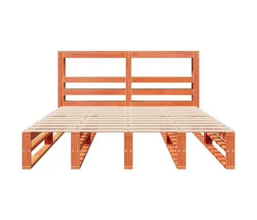 Voodiraam Ilma Madratsita, Vahapruun, 135 X 190 cm Männipuit