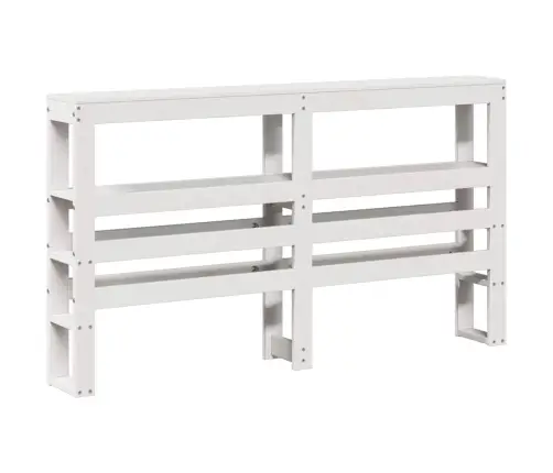 Gulta Bez Matrača, Balts, 140X190 Cm, Priedes Masīvkoks Vidaxl