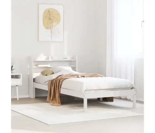 Voodiraam Ilma Madratsita, Valge, 75 X 190 cm Männipuit