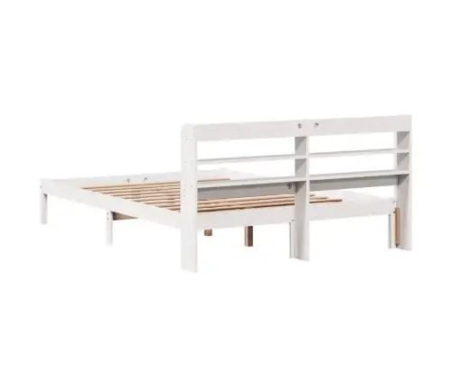 Voodi Ilma Madratsita, Valge, 120 X 200 cm Männipuit