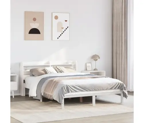 Voodiraam Ilma Madratsita, Valge, 160 X 200 cm Männipuit