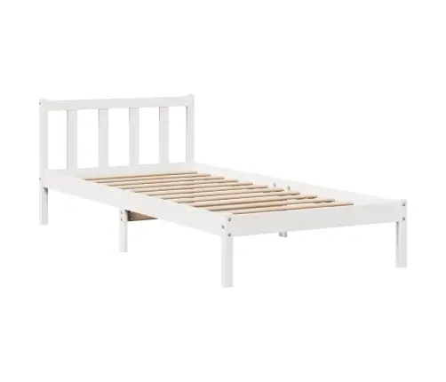 Voodiraam Ilma Madratsita, Valge, 75 X 190 cm Männipuit