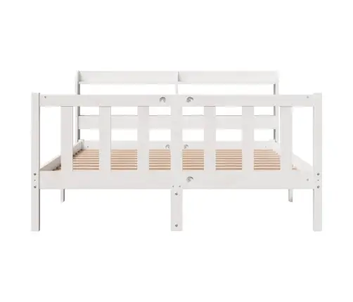 Gulta Bez Matrača, Balta, 120X200 Cm, Priedes Masīvkoks Vidaxl