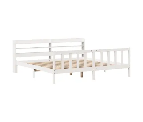 Voodiraam Ilma Madratsita, Valge, 180 X 200 cm Männipuit