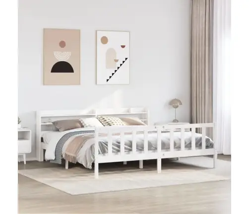 Voodiraam Ilma Madratsita, Valge, 180 X 200 cm Männipuit