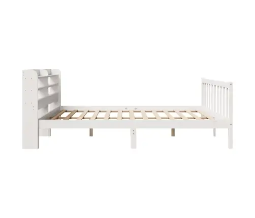 Gulta Bez Matrača, Balts, 200X200 Cm, Priedes Masīvkoks Vidaxl