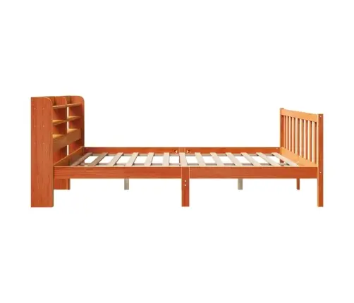 Gultas Rāmis Ar Galvgali, Vaska Brūnas, 200X200 Cm, Priede Vidaxl