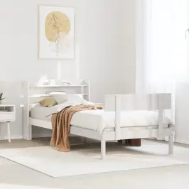 Voodiraam Ilma Madratsita, Valge, 90 X 190 cm Männipuit