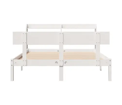 Gulta Bez Matrača, Balts, 120X190 Cm, Priedes Masīvkoks Vidaxl