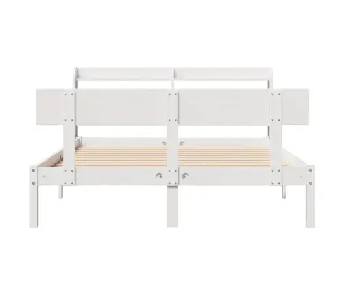 Gulta Bez Matrača, Balts, 150X200 Cm, Priedes Masīvkoks Vidaxl