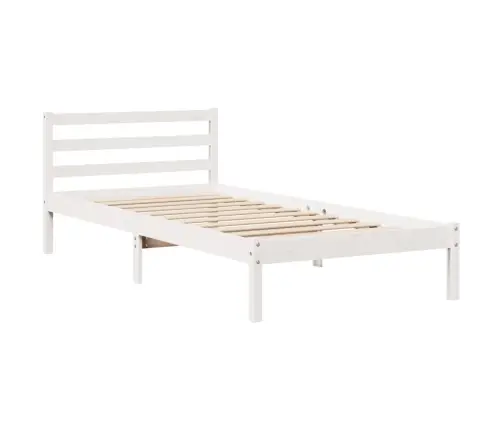 Voodiraam Peatsiga Ilma Madratsita Valge 90X190 Cm