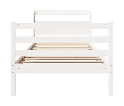 Lovos Rėmas Su Galvūgaliu Be Čiužinio, Baltas, 100X200Cm