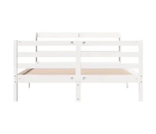 Lovos Rėmas Su Galvūgaliu Be Čiužinio, Baltas, 140X200Cm