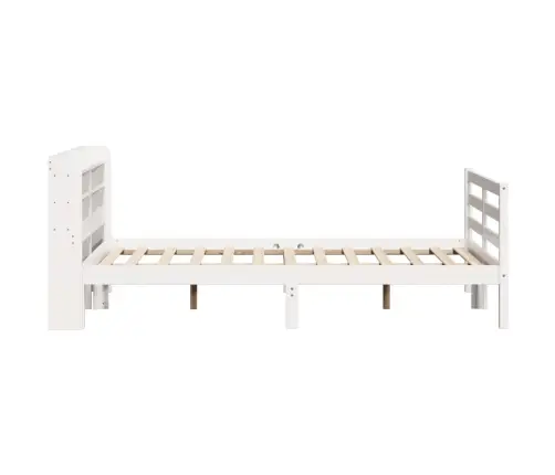 Gultas Rāmis Ar Galvgali Bez Matrača, Balts, 160X200 Cm Vidaxl