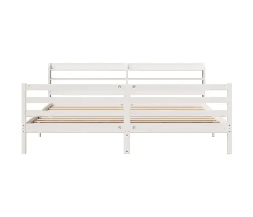 Lovos Rėmas Su Galvūgaliu Be Čiužinio, Baltas, 200X200Cm