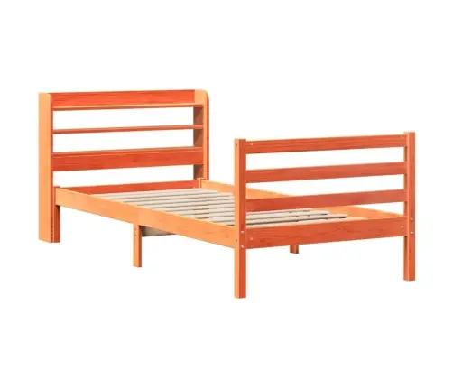 Voodi Ilma Madratsita, Vahapruun, 100 X 200 cm Männipuit