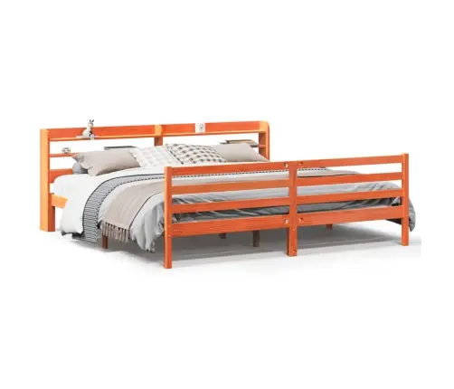 Voodiraam Ilma Madratsita, Vahapruun, 180 X 200 cm Männipuit