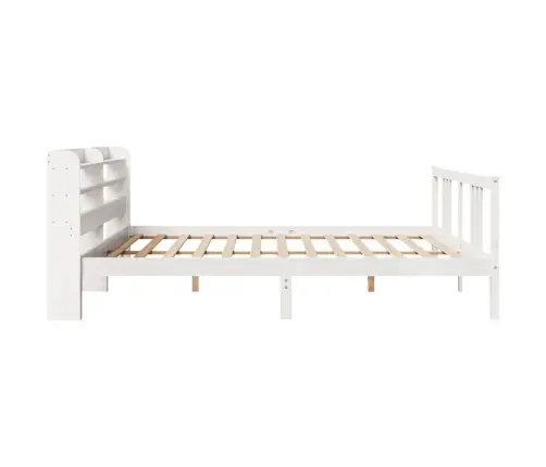 Gultas Rāmis Ar Galvgali Bez Matrača, Balts, 200X200 Cm Vidaxl