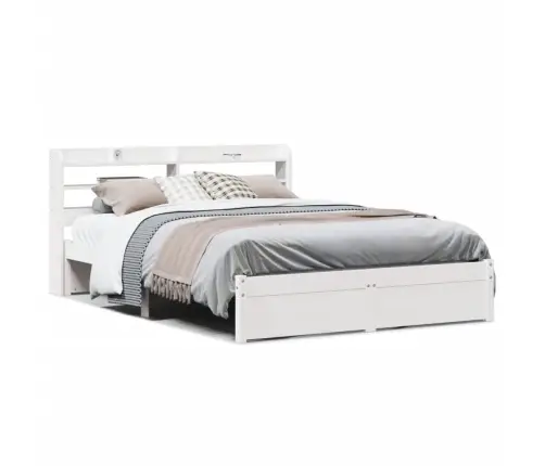 Voodiraam Peatsiga Ilma Madratsita Valge 120X200 Cm