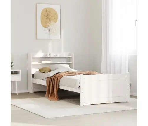 Lovos Rėmas Su Galvūgaliu Be Čiužinio, Baltas, 90X190Cm