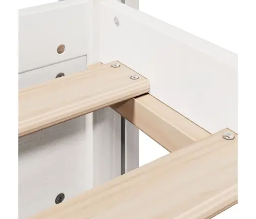 Voodiraam Peatsiga Ilma Madratsita Valge 90X200 Cm