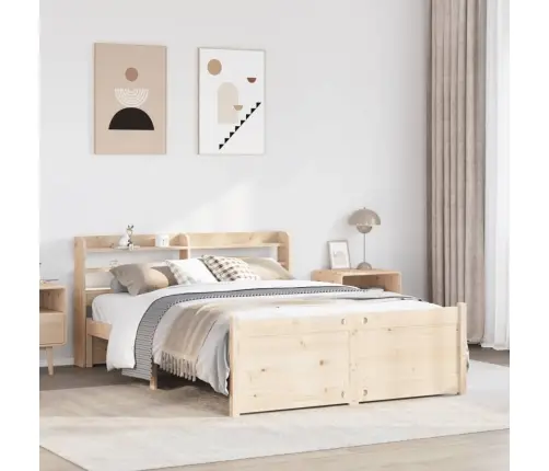 Lovos Rėmas Su Galvūgaliu, 120X200cm Pušies Medienos Masyvas Lovos Rėmas Su Galvūgaliu, 120X200cm Pušies Medienos Masyvas